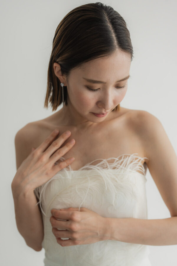 FEATHER TRIM DRESS - 画像 (4)