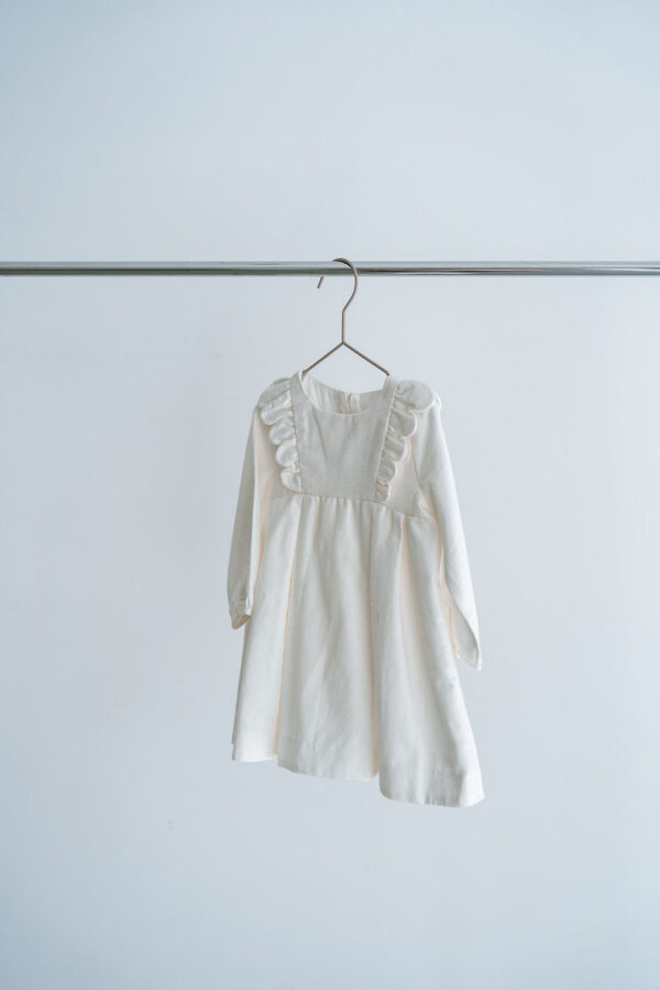 White Scallop Dress