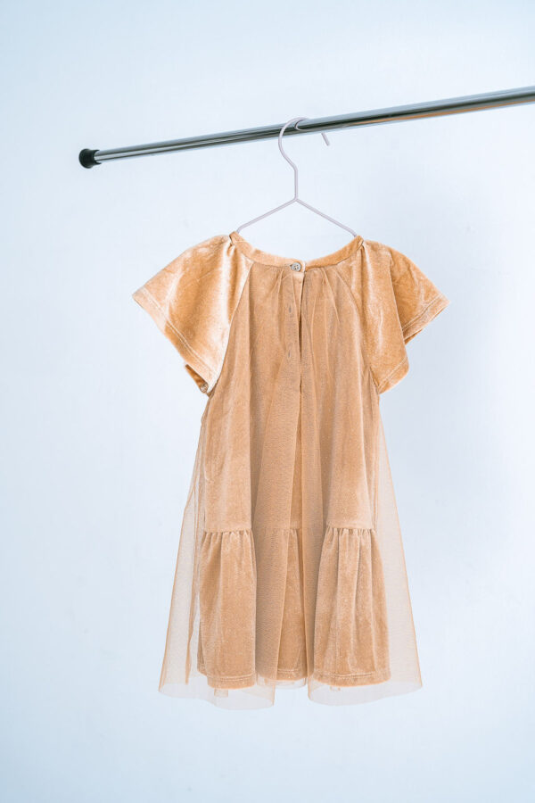 Beige Glitter Dress - 画像 (2)