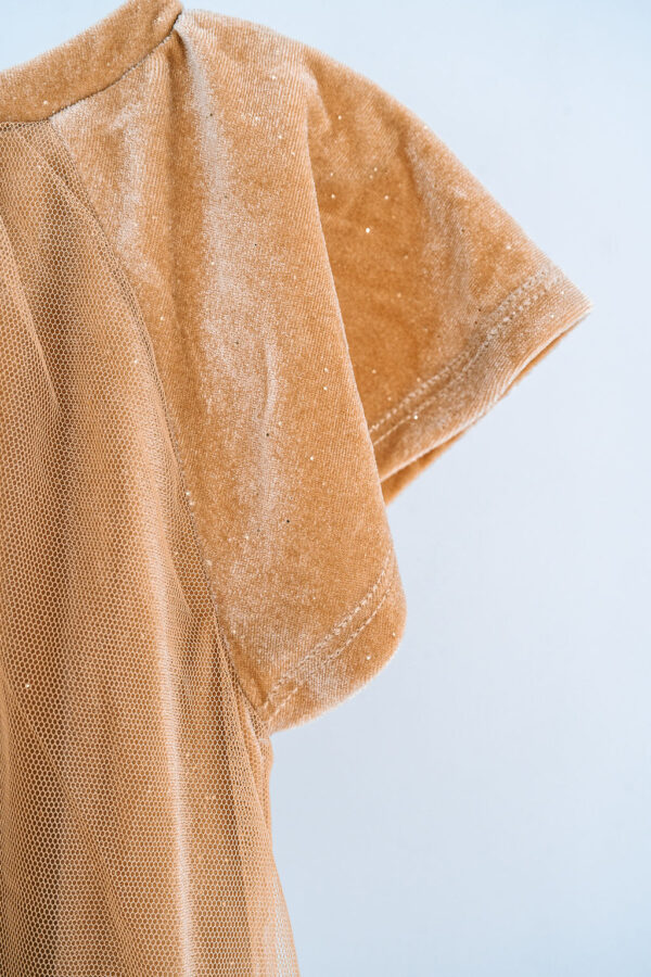 Beige Glitter Dress - 画像 (3)