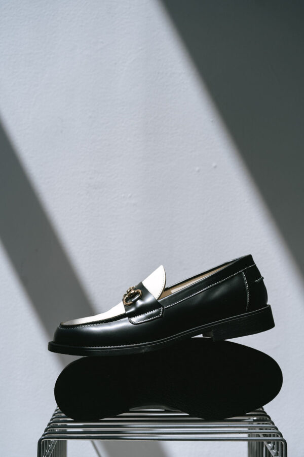 Wilde Black + White Penny Bit Loafer - 画像 (5)
